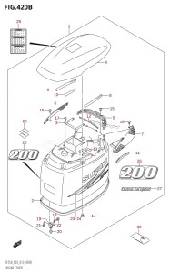 DF225T From 22503F-210001 (E03)  2012 drawing ENGINE COVER (DF200Z:E03)