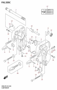 DF20A From 02002F-510001 (P01)  2015 drawing CLAMP BRACKET (DF9.9BT:P01)