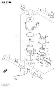 07003F-240001 (2022) 70hp E11 E40-Gen. Export 1-and 2 (DF70AT  DF70ATH  DF70ATH) DF70A drawing TRIM CYLINDER (022)