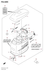 DF250ST From 25004F-210001 (E03)  2012 drawing ENGINE COVER (DF225T:E03)