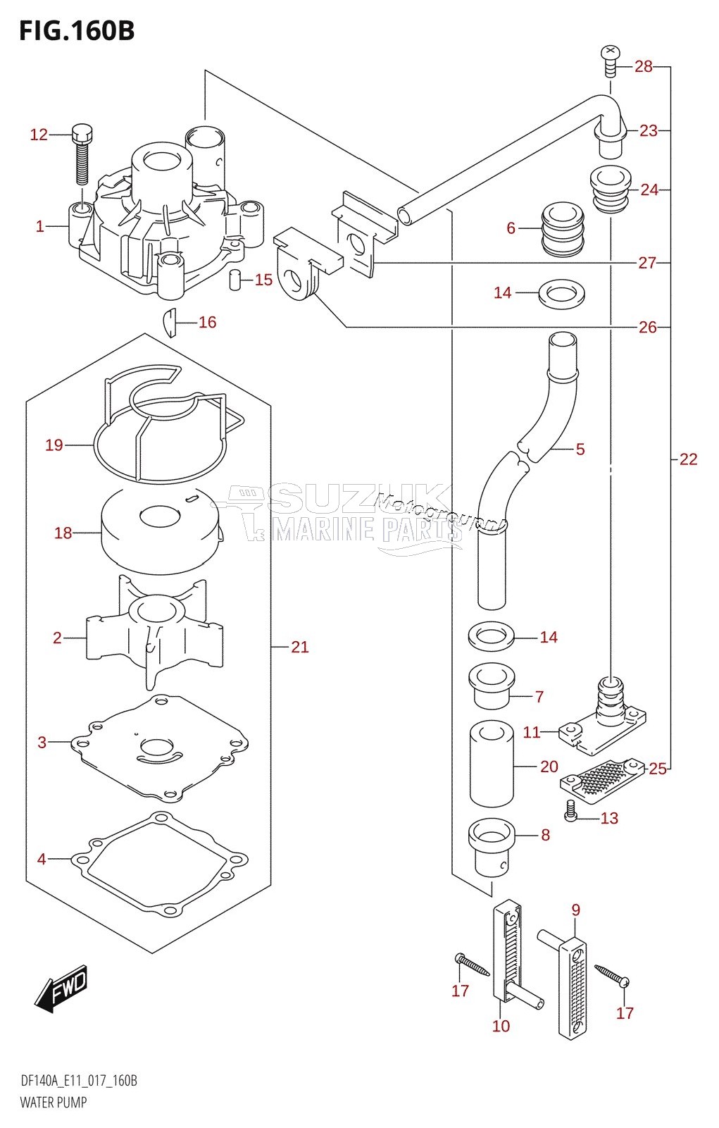 WATER PUMP (DF115AT:E11)