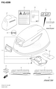 01504F-710001 (2017) 15hp P01-Gen. Export 1 (DF15A  DF15AR  DF15AT  DF15ATH) DF15A drawing ENGINE COVER (DF9.9BT,DF9.9BTH)