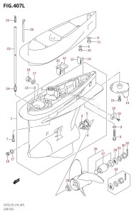 DF200 From 20002F-410001 (E01 E40)  2014 drawing GEAR CASE (DF250Z:E01)