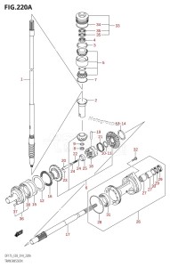 DF150Z From 15002Z-410001 (E03)  2014 drawing TRANSMISSION (DF150T:E03)