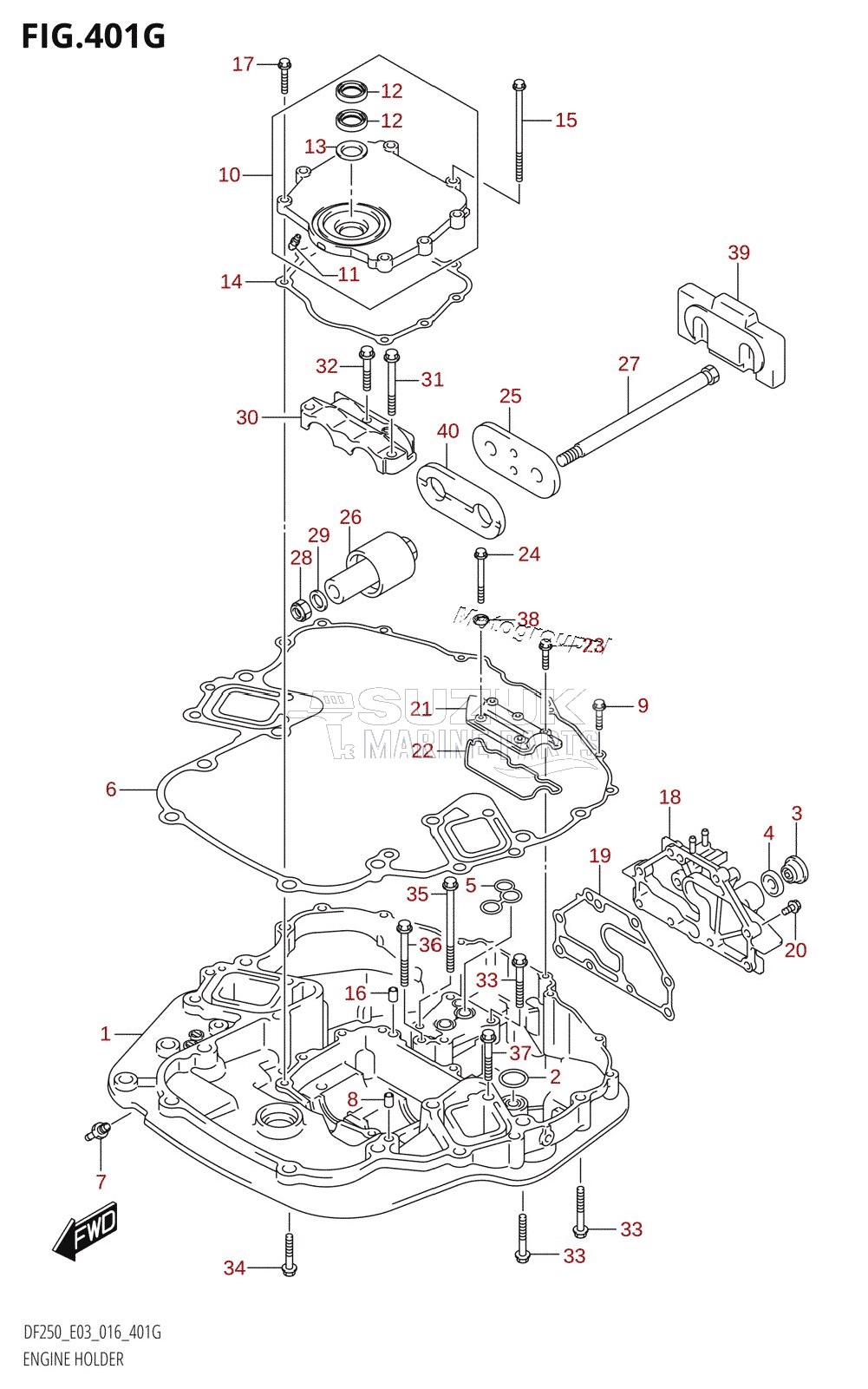 ENGINE HOLDER (DF250ST:E03)