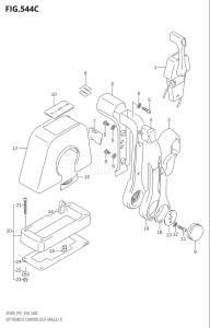 01504F-810001 (2018) 15hp P01-Gen. Export 1 (DF15A  DF15AT) DF15A drawing OPT:REMOTE CONTROL ASSY SINGLE (1) (DF20AR,DF20AT)