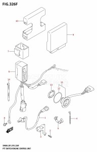 DF50A From 05003F-910001 (E01)  2019 drawing PTT SWITCH /​ ENGINE CONTROL UNIT (DF60A:E40,DF60ATH:E40)