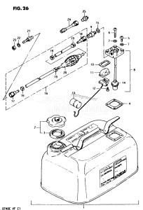 DT40 From 04003-401001 ()  1984 drawing FUEL TANK