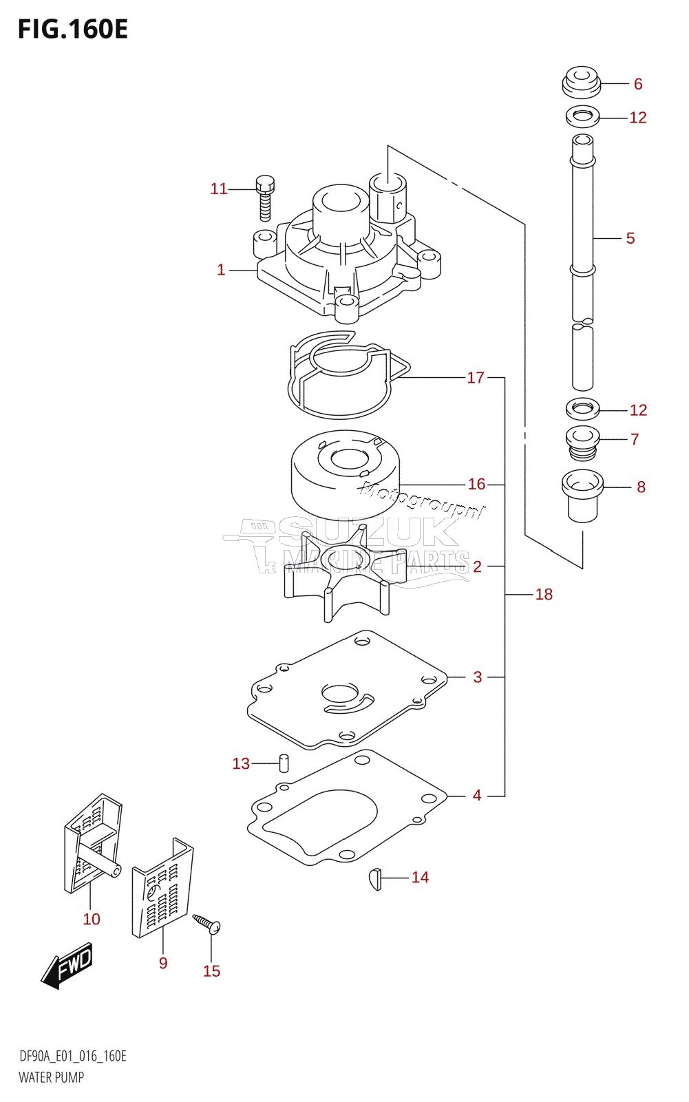 WATER PUMP (DF80A:E01)