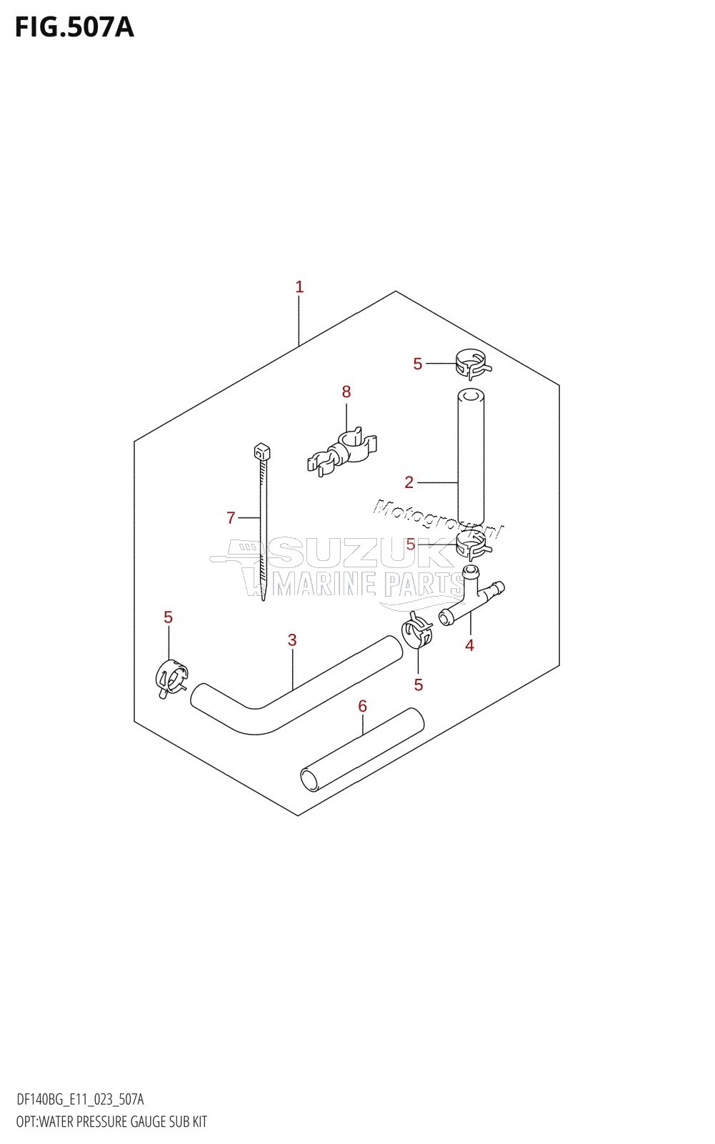 OPT:WATER PRESSURE GAUGE SUB KIT (DF115BG,DF115BZG)