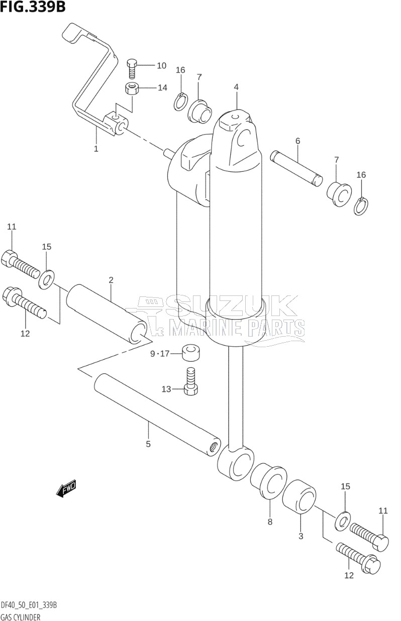 GAS CYLINDER ((DF40QH,DF50WQH):(K1,K2,K3,K4,K5,K6,K7,K8,K9,K10),DF50QH:(K1,K2,K10))