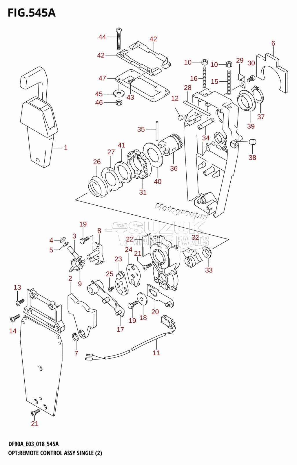 OPT:REMOTE CONTROL ASSY SINGLE (2)