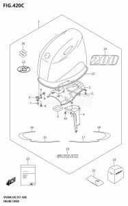 DF200AZ From 20003Z-710001 (E03)  2017 drawing ENGINE COVER (DF200AST:E03)