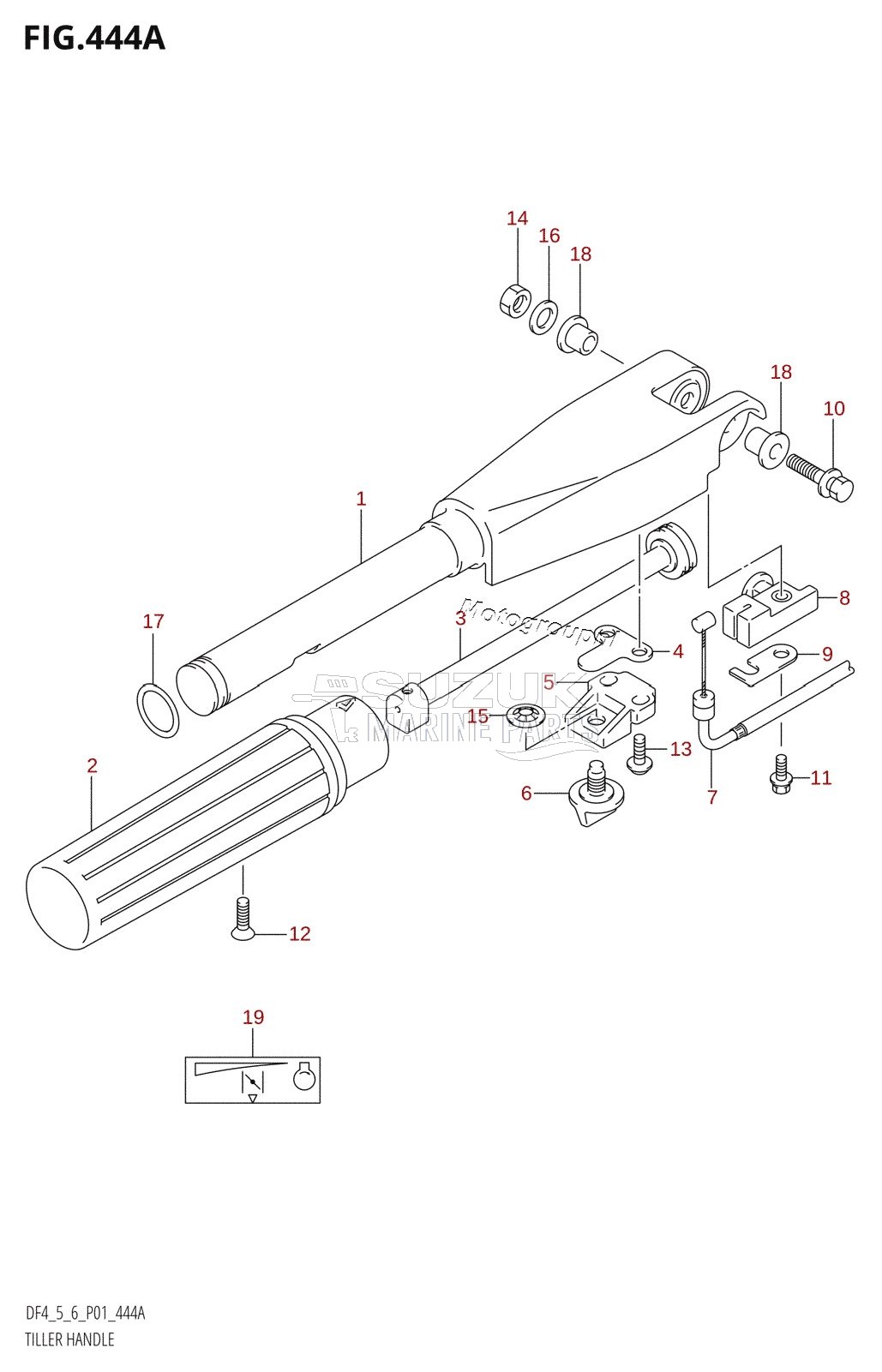 TILLER HANDLE