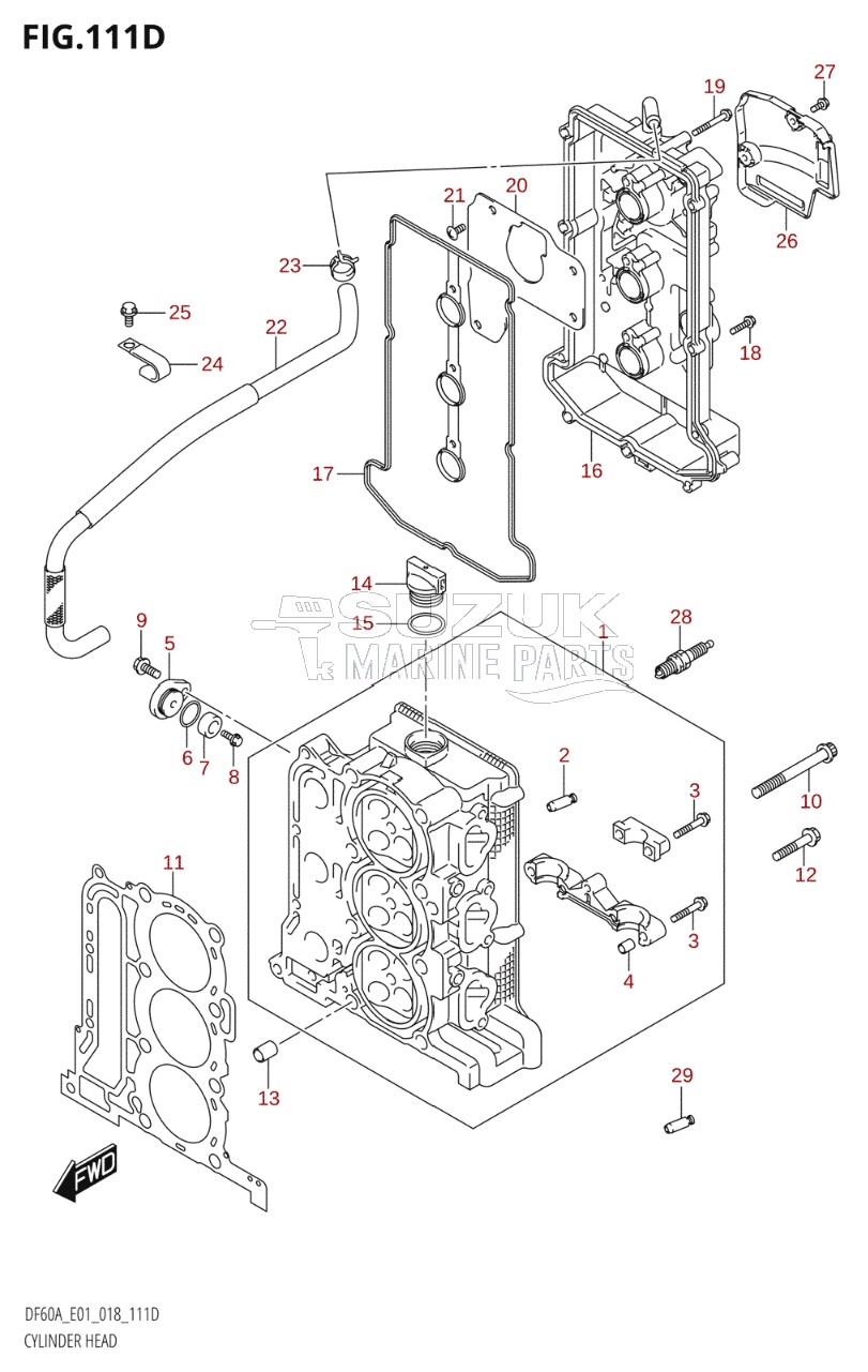 CYLINDER HEAD (DF60AVT,DF60AVTH)