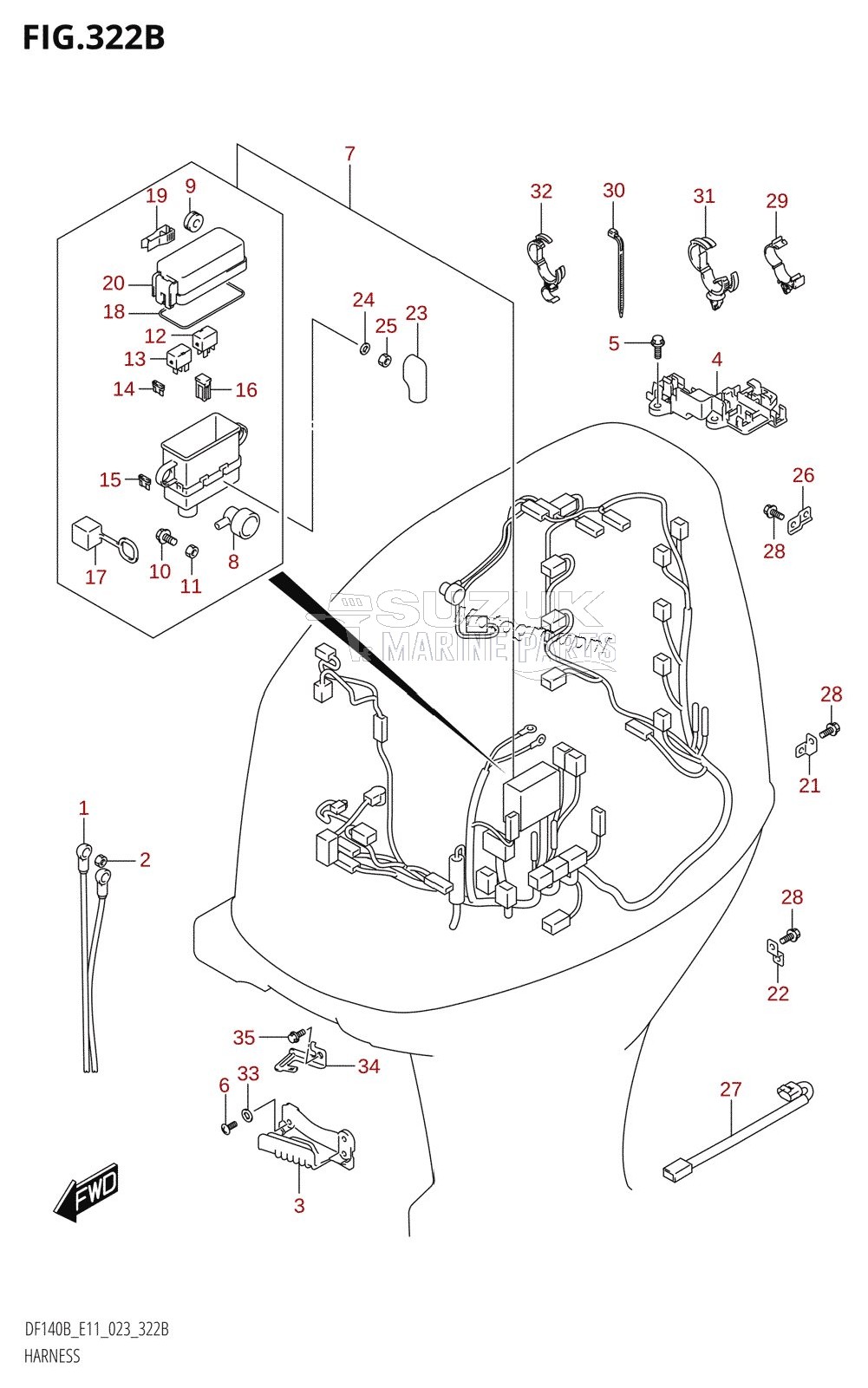 HARNESS (DF115BT,DF115BZ)