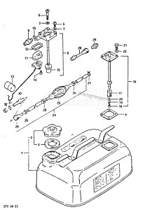 DT4 From 00402-501001 till 510778 ()  1985 drawing OPTIONAL : FUEL TANK