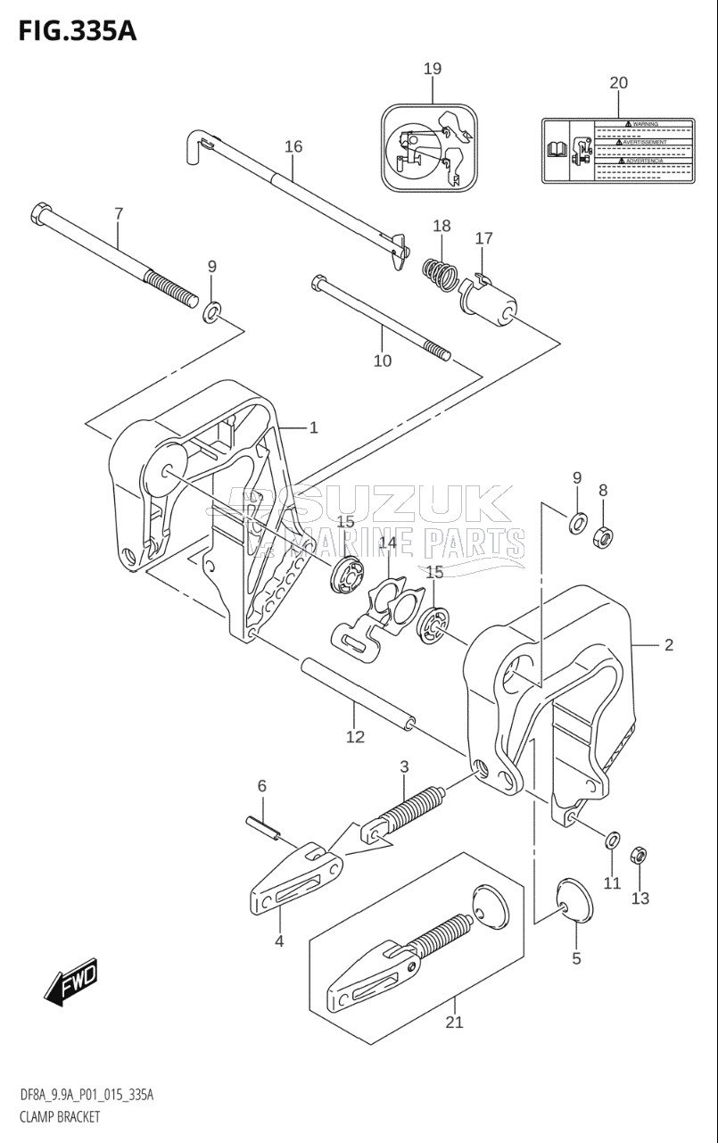 CLAMP BRACKET (DF8A:P01)