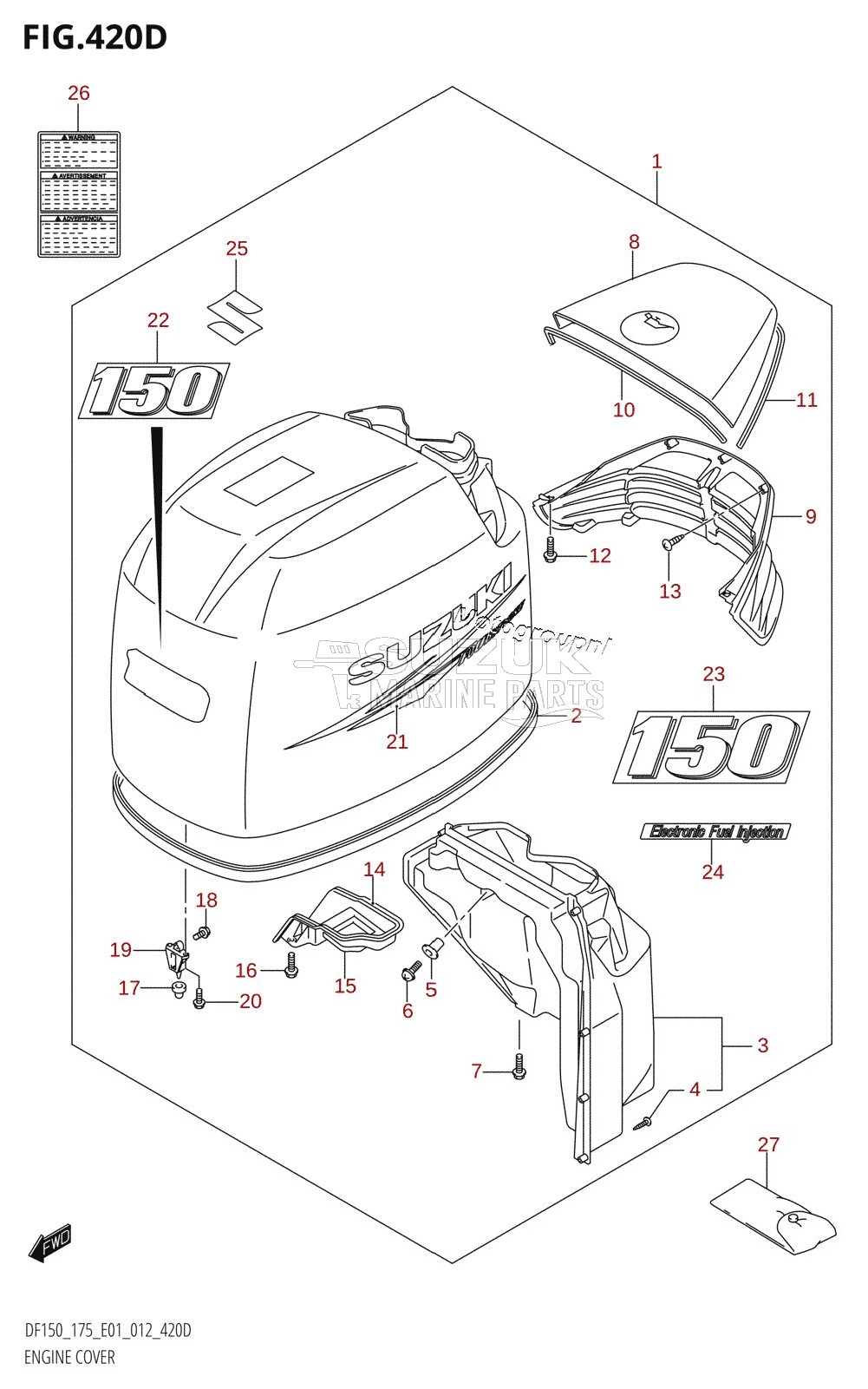 ENGINE COVER (DF150Z:E40)