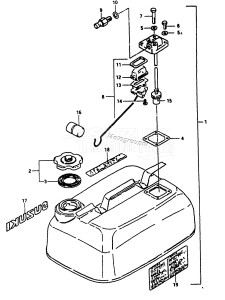 DT115 From 11502-231001 ()  1992 drawing FUEL TANK