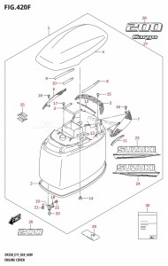 DF225T From 22503F-440001 (E11 - E40)  2024 drawing ENGINE COVER (DF200T,DF200Z)