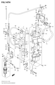 25003Z-210001 (2012) 250hp E01 E40-Gen. Export 1 - Costa Rica (DF250Z) DF250Z drawing FUEL PUMP / FUEL VAPOR SEPARATOR (DF225Z:E40)