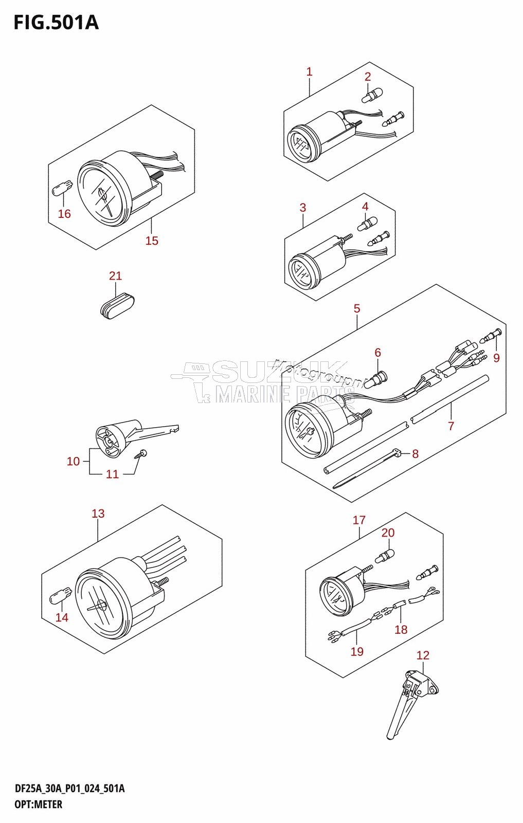 OPT:METER (DF25A,DF30A,DF30AQ,DF30AR)