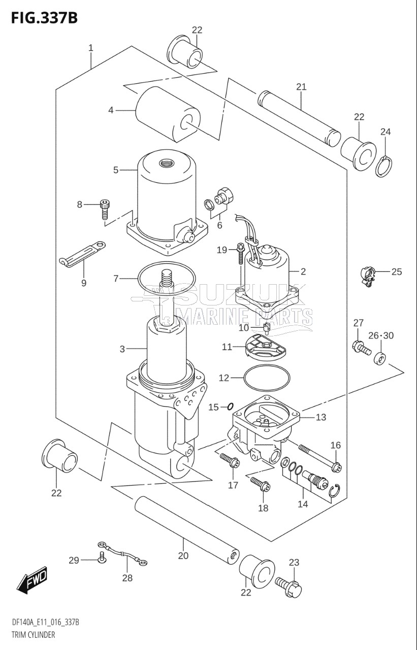 TRIM CYLINDER (DF115AT:E11)