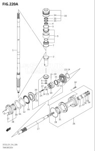 25003F-410001 (2014) 250hp E01 E40-Gen. Export 1 - Costa Rica (DF250T) DF250 drawing TRANSMISSION (DF200T:E01)