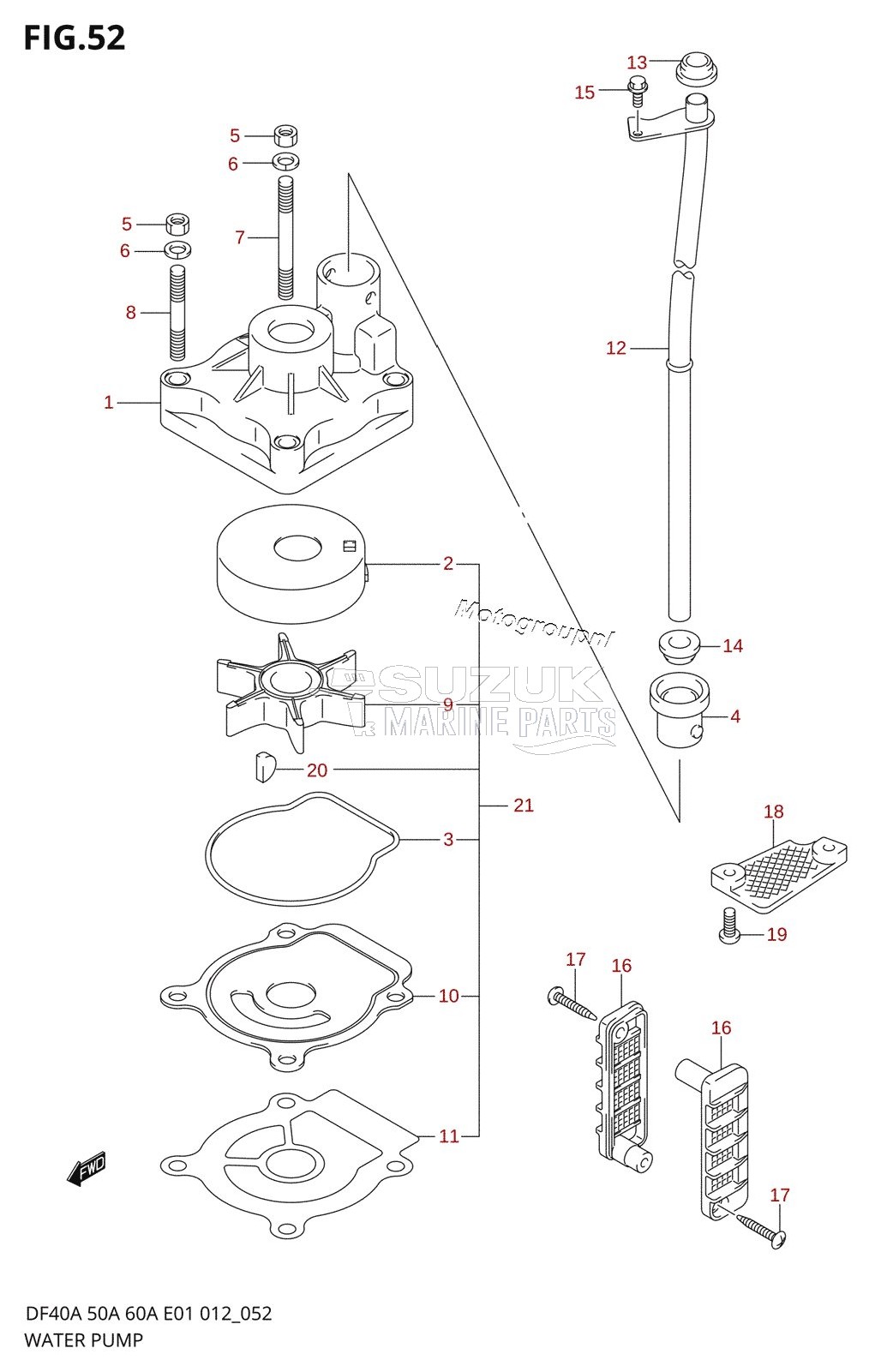 WATER PUMP (DF40AQH E01)