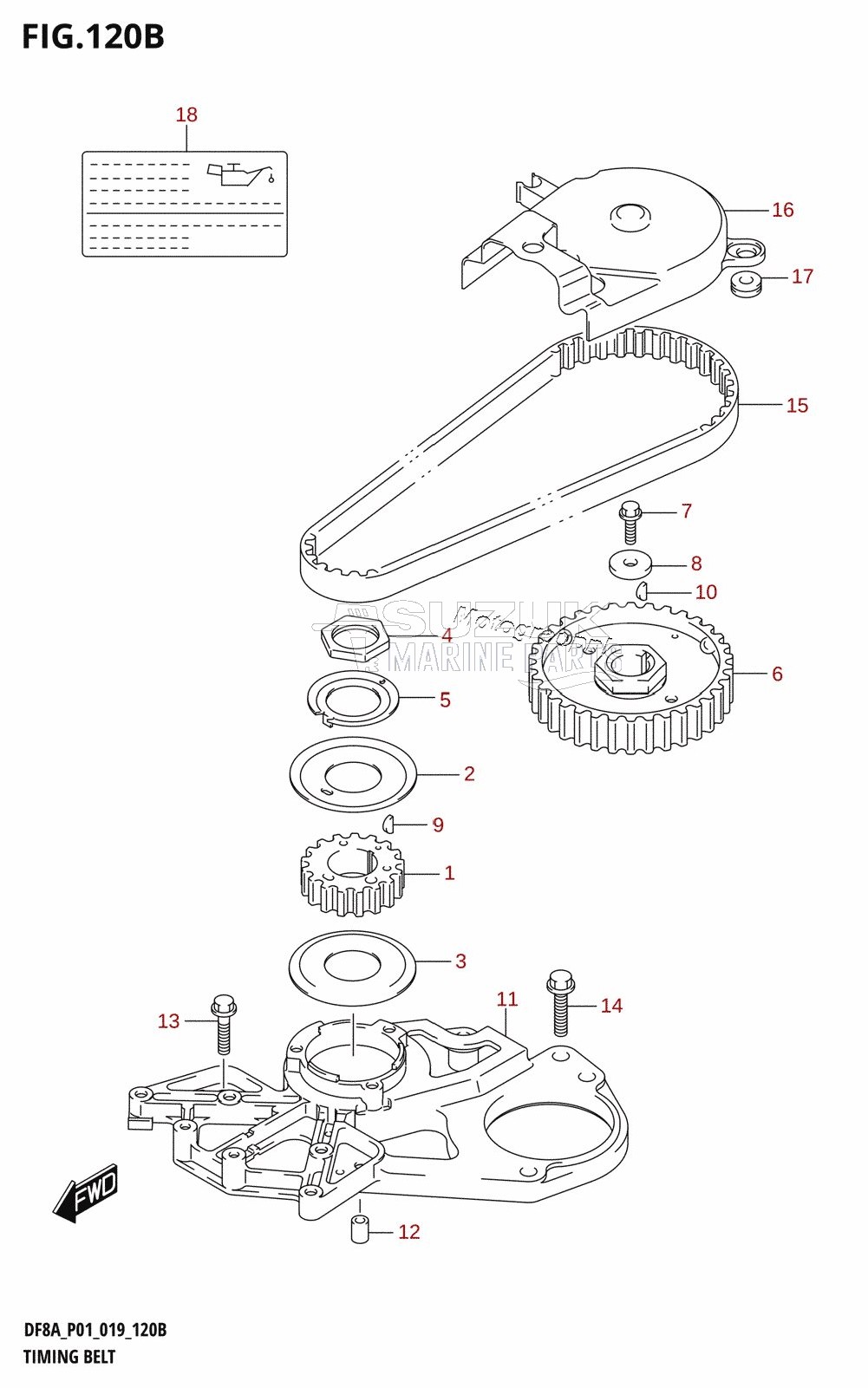 TIMING BELT (DF8AR,DF9.9AR)