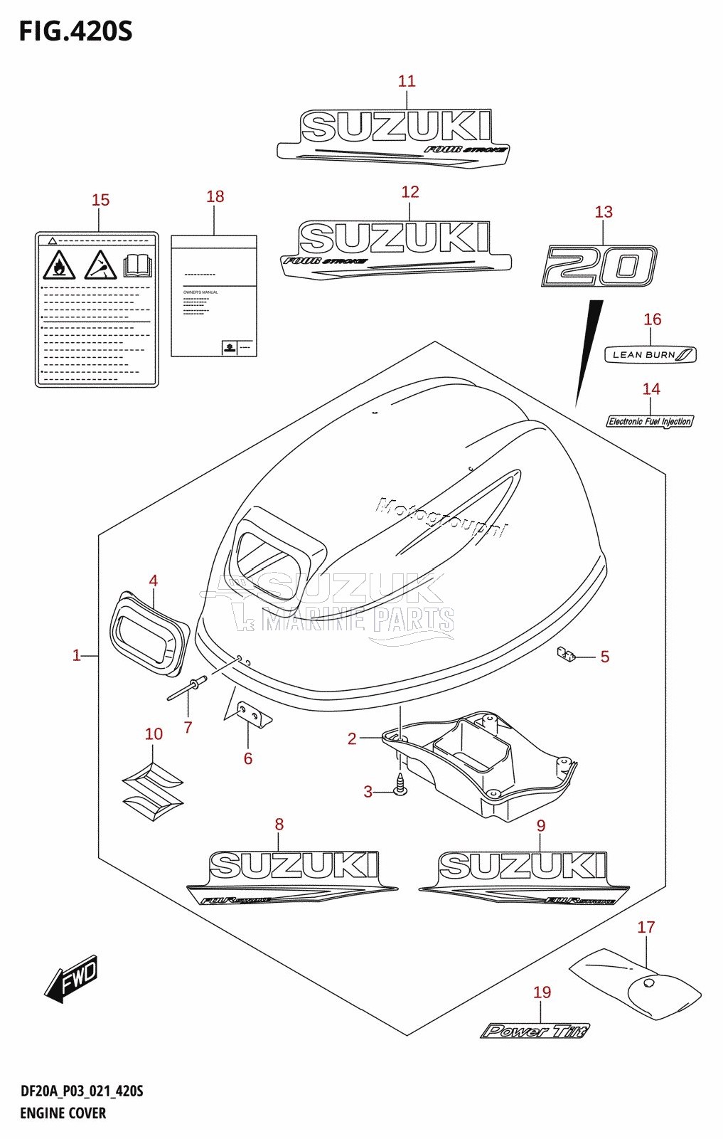 ENGINE COVER ((DF20AT,DF20ATH):020)