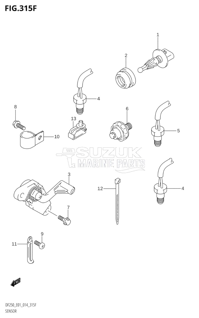 SENSOR (DF225T:E40)