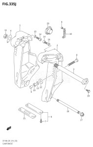 11503Z-410001 (2014) 115hp E01 E40-Gen. Export 1 - Costa Rica (DF115AZ) DF115AZ drawing CLAMP BRACKET (DF140AZ:E01)