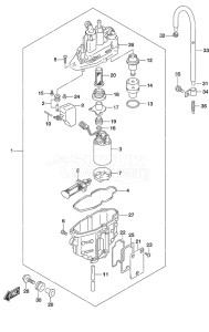 Outboard DF 90A drawing Fuel Vapor Separator