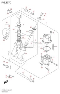 DF140BZG From 14004Z-140001 (E11 E40)  2021 drawing TRIM CYLINDER ((DF140BG,DF140BZG):E40)