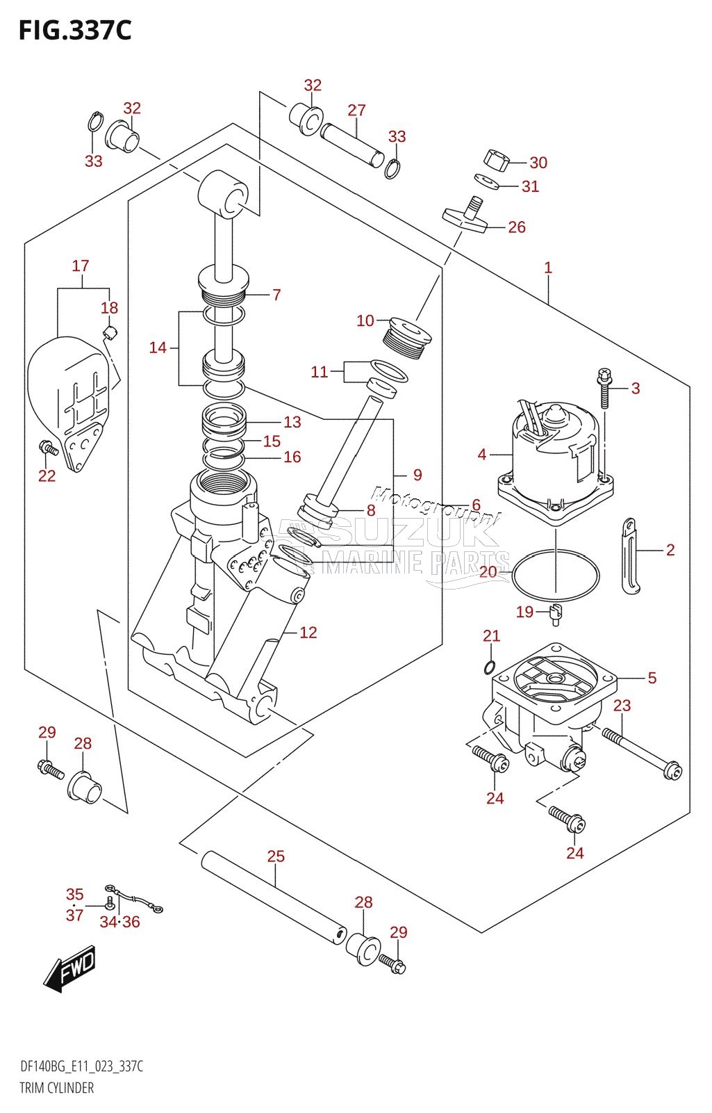 TRIM CYLINDER ((DF140BG,DF140BZG):E40)