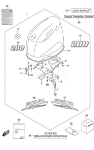 DF 200AP drawing Engine Cover (Black)