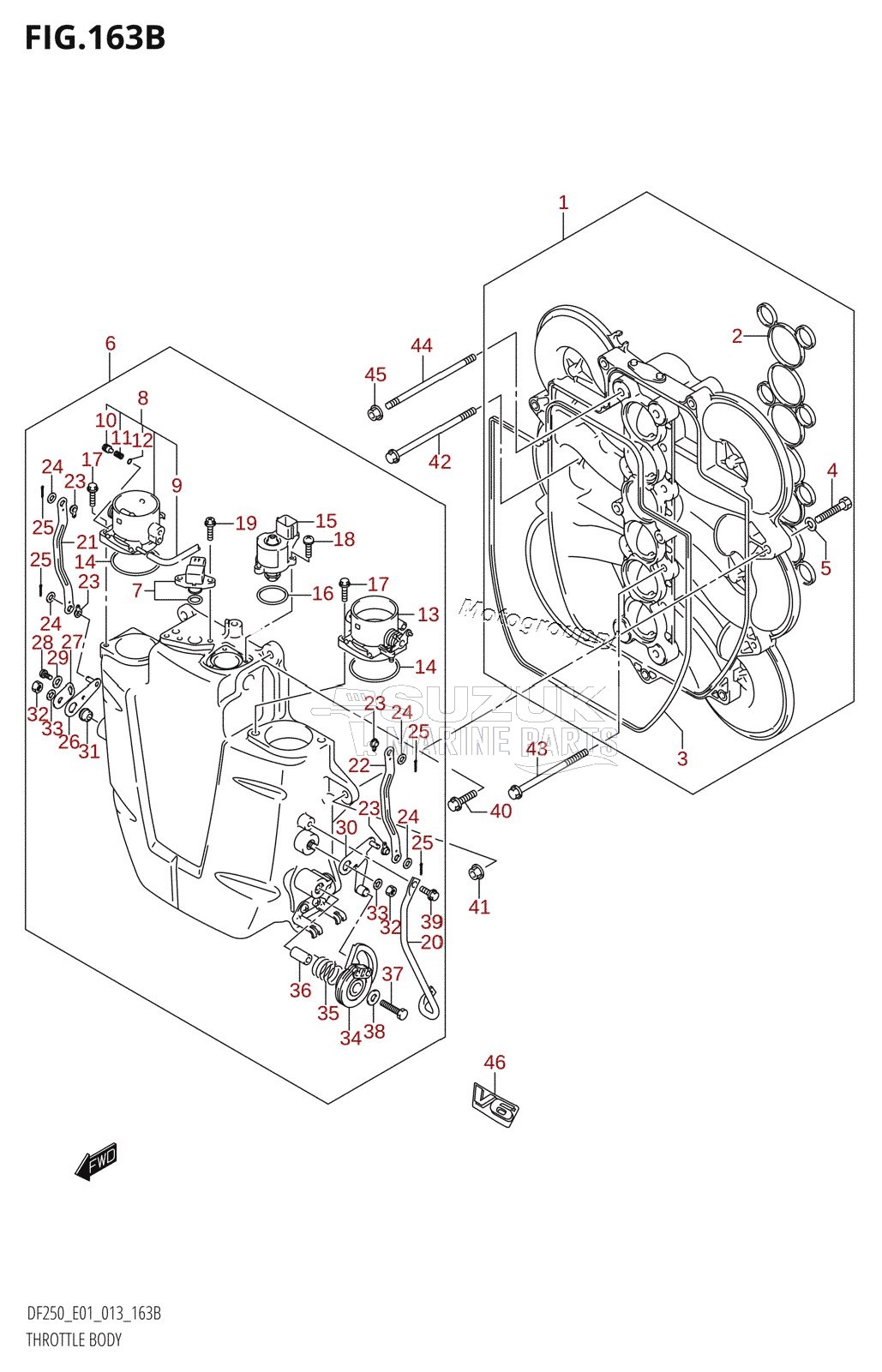 THROTTLE BODY (DF200T:E40)