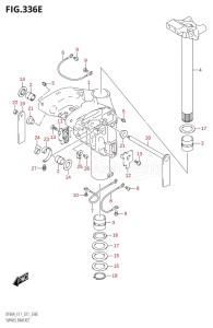 04003F-340001 (2023) 40hp E01 E11-Gen. Export 1-and 2 (DF40A  DF40AQH  DF40AT  DF40ATH) DF40A drawing SWIVEL BRACKET (DF60ATH)