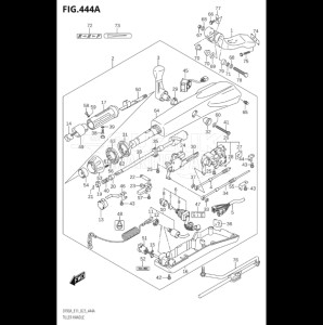 08002F-240001 (2022) 80hp E01 E40-Gen. Export 1 - Costa Rica (DF80AT  DF80AT) DF80A drawing TILLER HANDLE ((DF70ATH,DF90ATH):(020,021))