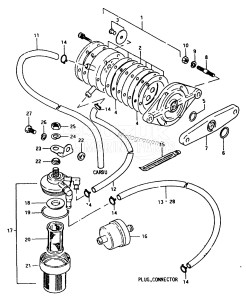 DT20 From 2001-001001 ()  1986 drawing FUEL PUMP