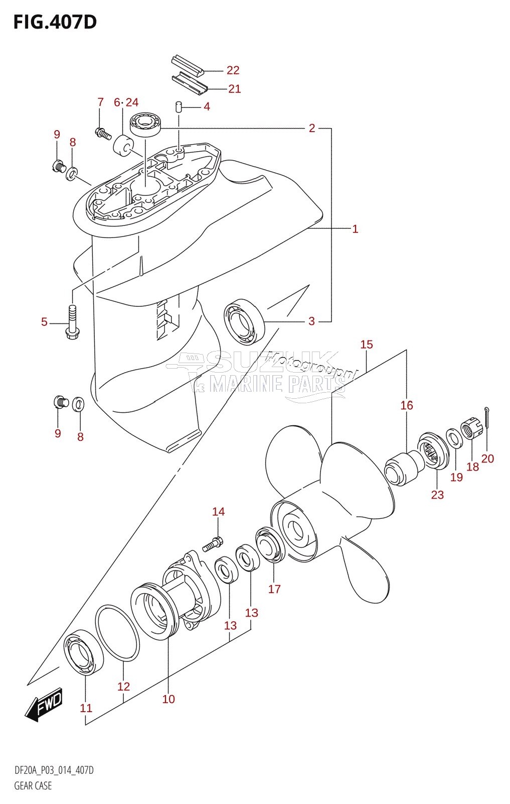 GEAR CASE (DF15ATH:P03)