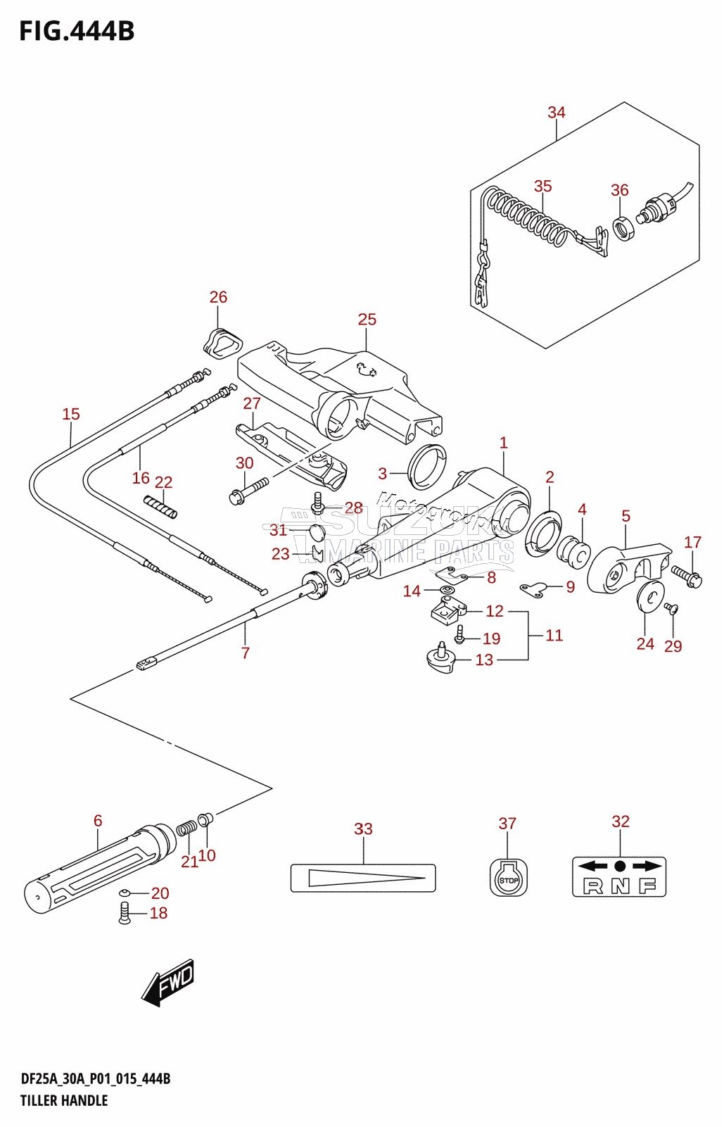 TILLER HANDLE (DF25ATH:P01)