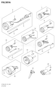 10003F-510001 (2005) 100hp E01-Gen. Export 1 (DF100AT) DF100A drawing OPT:METER