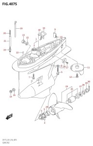 DF175T From 17502F-610001 (E01 E40)  2016 drawing GEAR CASE (DF175ZG:E40)