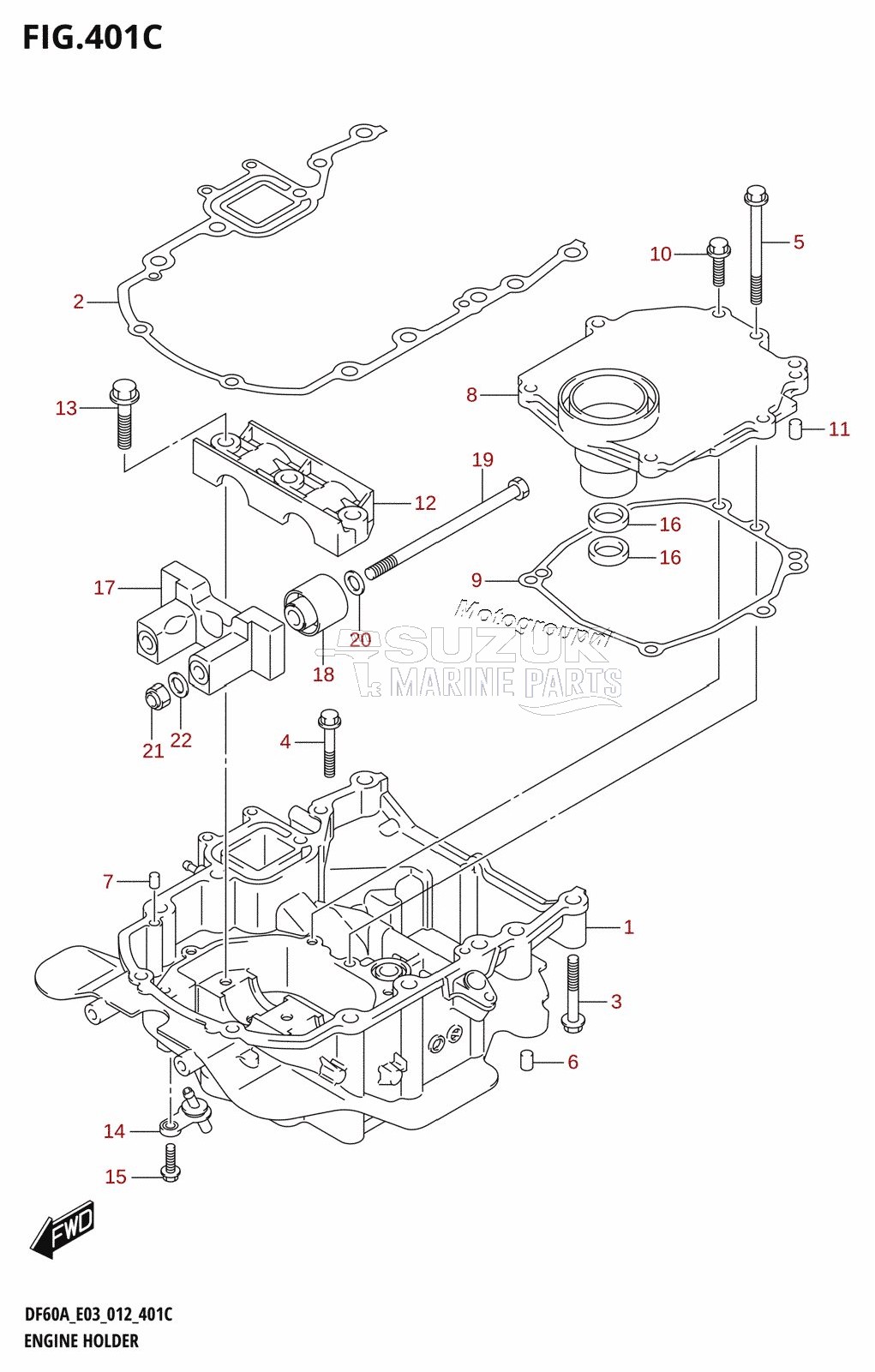 ENGINE HOLDER (DF60A:E03)