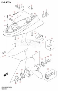 DF60A From 06003F-710001 (E01 E40)  2017 drawing GEAR CASE (DF50AVT:E01)