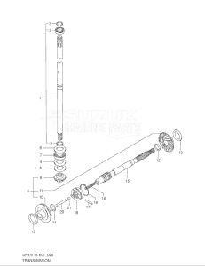 00991 F-751001- (1997) 9.9hp - (DF9.9(A,AR)S V) DF9.9(A,A)S V drawing TRANSMISSION