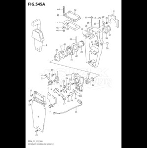 07501F-340001 (2023) 75hp E03-USA (DF75AT) DF75A drawing OPT:REMOTE CONTROL ASSY SINGLE (2) (SEE NOTE)